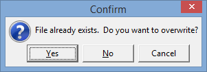 Confirm (Excel, Master Exception Report)