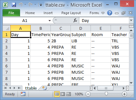 Excel (Master c