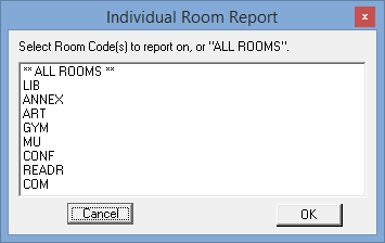 Individual Room Report (Selection)