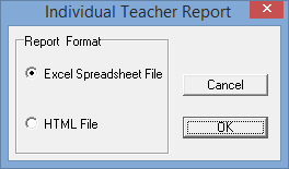 Individual Teacher Report (Report Format)