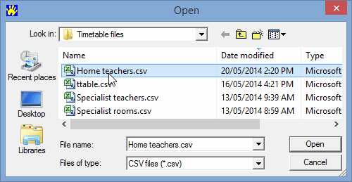 Open (Import yard duty teachers, selection)