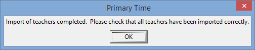 Primary Time (Import completed)