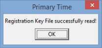 Primary Time (Registration Key File successfully read, Windows 8)