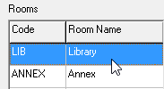 Rooms (select room, library, cut down)