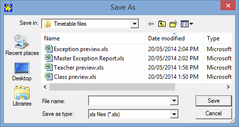 Save As (Exporting teacher limits to Excel)