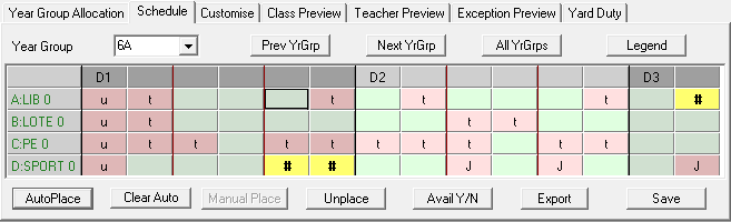 Schedule tab (AutoPlace, complete)