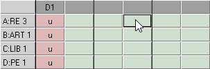 Schedule tab (selection, cut down)