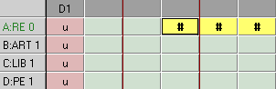 Schedule tab (Several year groups in grade, cut down, selection)