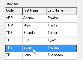Teachers (select teacher, thomas, cut down)