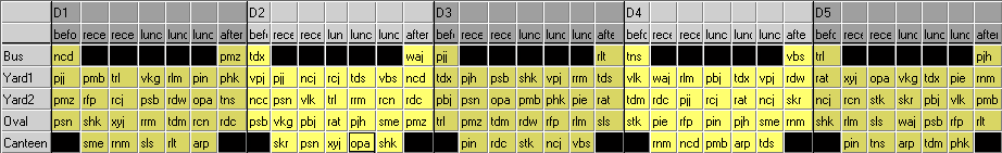 Yard Duty Analysing unallocated cells (all cells allocated, cut down)
