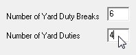 Yard Duty Structure (Number of yard duties, selection)