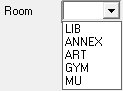 Year Group Allocation, Room code, drop down list, cut down)