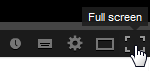 YouTube (Full screen icon, with cursor)
