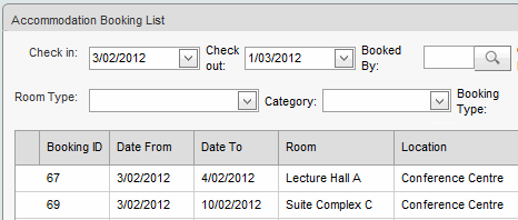 Accommodation Booking List (synweb, cutdown for whats new v3)