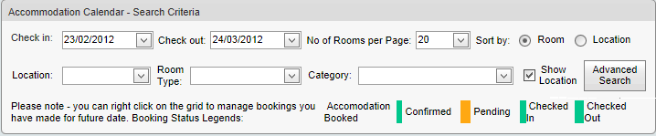 Accommodation Calendar (synweb, search fields)