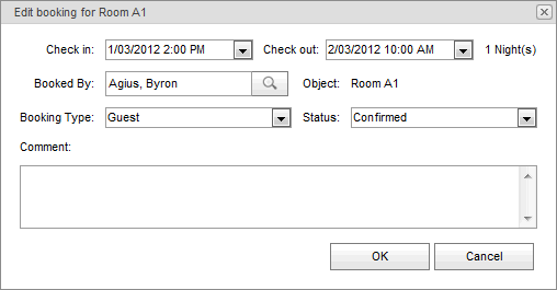 Accommodation Calendar - edit booking window (synweb)