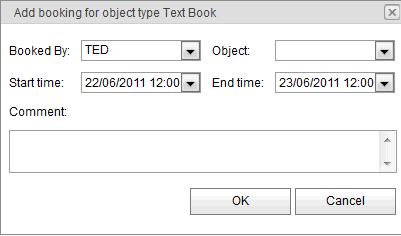 Add Booking window (Bookings Maintenance - by Date)