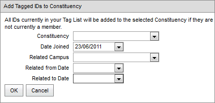 Add Tagged IDs to Constituency window