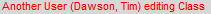 Another User editing Class message