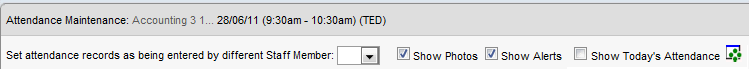 Attendance Maintenance window fields