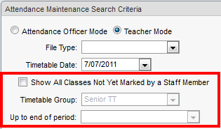 Attendance Maintenance Search (filter highlight, what's new v2.63, synweb)