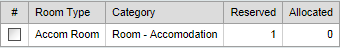 Booking Allocation (synweb, room grid)