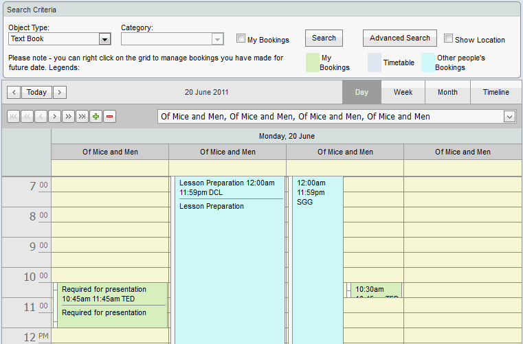 Bookings Maintenance - By Date (synweb)