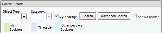 Bookings Maintenance - By Date (Synweb, cut down, search criteria)