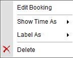 Bookings Maintenance - By Date (synweb, right click booking menu)