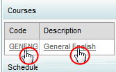 Class Maintenance - Courses bar (synweb, launch links highlighted)