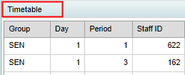 Class Maintenance - Timetable bar (synweb, cutdown, whats new v3)