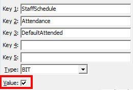 Configuration File Maintenance - Default Attended configuration setting