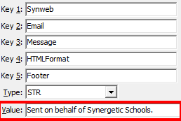 Configuration File Maintenance - HTMLFormat footer configuration setting