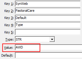 Configuration File Maintenance - PastoralCare - Default - Type