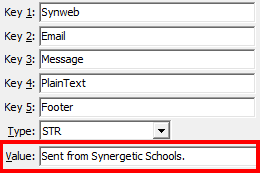 Configuration File Maintenance - PlaintText footer configuration setting