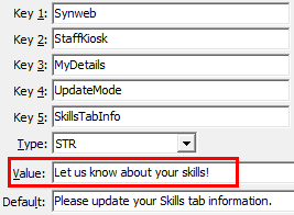 Configuration File Maintenance - SkillsTabInfo