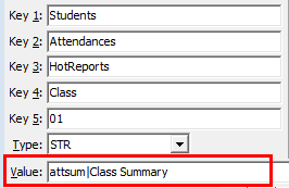 Configuration File Maintenance - Students Attendance Hot Reports Class