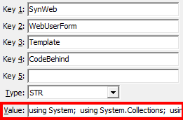 Configuration File Maintenance - Synweb - CodeBehind