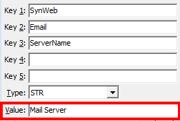 Configuration File Maintenance - Synweb Email ServerName