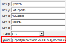 COnfiguration File Maintenance - Synweb HotReports MyClasses
