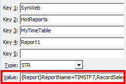 COnfiguration File Maintenance - Synweb HotReports MyTimetable