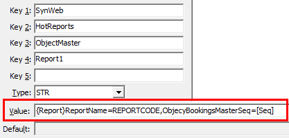 Configuration File Maintenance - Synweb HotReports ObjectMaster configuration setting