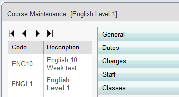 Course Maintenance - Initial view (synweb, cutdown)