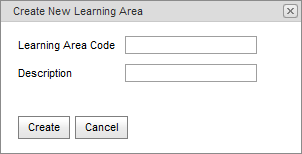 Create New Learning Area (synweb)