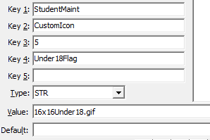 Creating a custom icon (filename in configuration file maintenance)