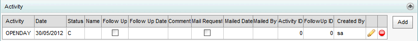 Current Student Maintenance - Activity bar (synweb)