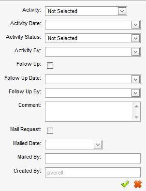 Current Student Maintenance - Activity bar (synweb, create activity)