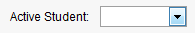 Current Student Search Criteria window (Active Student field)