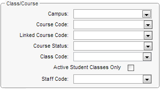 Current Student Search Criteria (cut down, synweb, Class Course area)