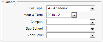 Current Student Search Criteria (cut down, synweb, General area)